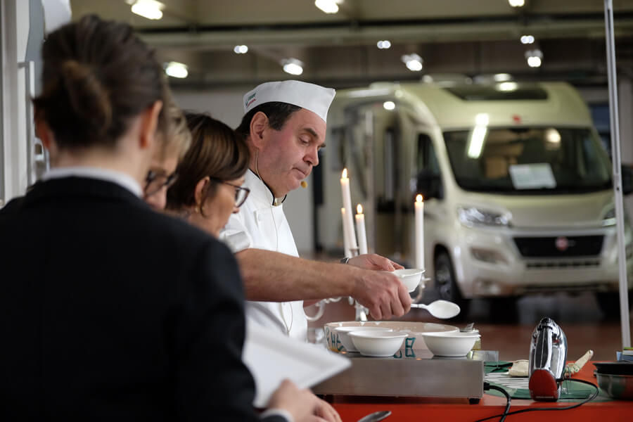 chef Amedeo Sandri cooking show Bonometti 