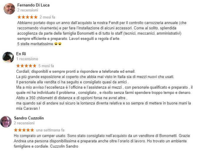 recensioni camper usati